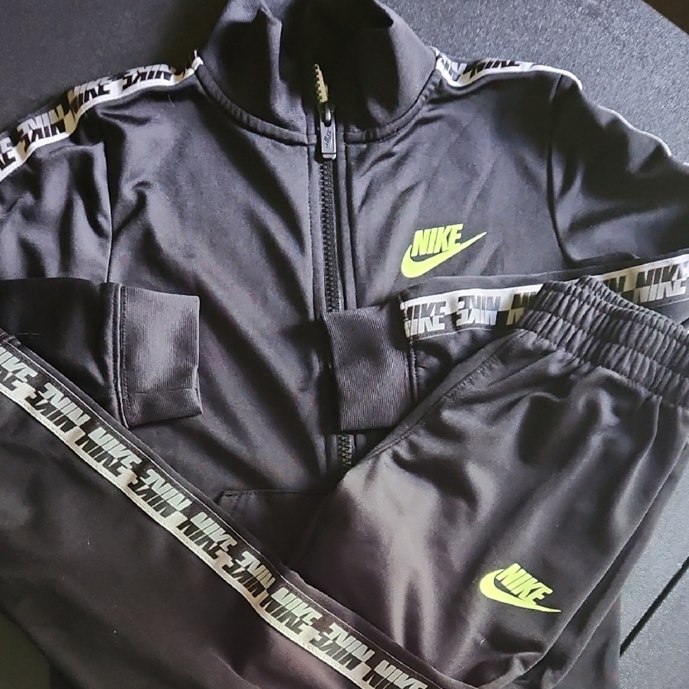 Nike Black Tracksuit with Lime Accents